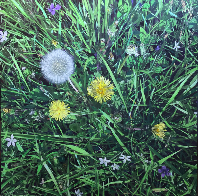 A Square Foot of Spring, an acrylic painting by Thomas Stead